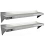 2 X Kukoo Stainless Steel Shelves 1400mm X 300mm