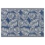 Outdoor Rug Mat Blue Synthetic 120 X 180 Cm Palm Leaf Floral Pattern Modern Balcony Patio Terrace