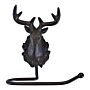 Cast Iron Rustic Toilet Roll Holder, Stag Head Design