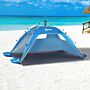 Outsunny Pop-up Beach Tent Sun Shade Shelter For 1-2 Person Uv Protection Waterproof With Ventilating Mesh Windows Carrying Bag