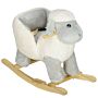 Aiyaplay Rocking Horse, Ride On Lamb With Safety Belt, Sound, For 1-3 Years, Grey