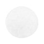 Shaggy Area Rug White 140 Cm Modern High-pile Machine-tufted Round Carpet