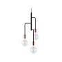 3 Lights Pendant Black Suspended Loft Style