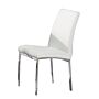 Peru Pu Chair White & Chrome