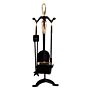 Fire Vida 5 Piece Buxton Companion Set, Black & Brass