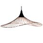 Hanging Light Pendant Lamp Copper With Black Wire Open Shade Metal