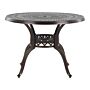 Garden Dining Table Brown Aluminium Round Ø 102 Cm Outdoor