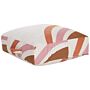 Floor Cushion Multicolour Cotton 50 X 50 X 20 Cm Abstract Pattern Square Fabric Seating Pouffe