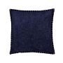 Decorative Cushion Blue Geometric Pattern 45 X 45 Cm Distressed Vintage