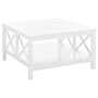 Coffee Table White 2 Tier Square Table Top