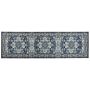 Runner Rug Runner Grey And Blue Polyester 60 X 200 Cm Oriental Distressed Decorations