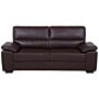 Sofa Brown 3 Seater Faux Leather