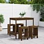 Vidaxl 5 Piece Garden Bar Set Honey Brown Solid Wood Pine