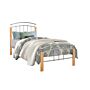 Tetras Single Bed Beech & Silver