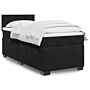 Vidaxl Box Spring Bed With Mattress Black 100x200 Cm Velvet