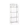 Plant Shelf Metal White 4 Shelves Garden Freestanding Outdoor Indoor Bathroom Garden Storage