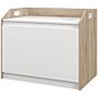 Homcom Storage Ottoman, Modern Storage Box With Lift Top And Hidden Space, Play Room, White