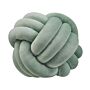 Decorative Cushion Green Velvet Knot Pillow 30 X 30 Cm