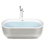 Freestanding Bath Glossy Silver Sanitary Acrylic Single Oval