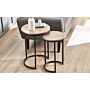 Tribeca Round Nesting Side Tables Sonoma Oak