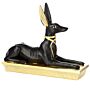 Decorative Gold And Black Egyptian Anubis Jackal Figurine