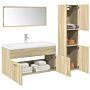 Vidaxl 4 Piece Bathroom Furniture Set Sonoma Oak Engineered Wood