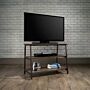 Industrial Style Tv/trestle Shelf Smoked Oak