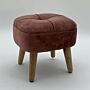 Pink Wooden Stool