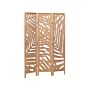 Room Divider Natural Paulownia Wood Mdf 3 Panels Folding Decorative Screen Partition