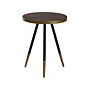 Coffee Table Black Wood Effect Gold Base Tripod