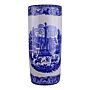 Umbrella Stand, Vintage Blue & White Townscape Design