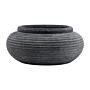 Amalfi Grey Round Ribbed Planter