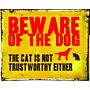 Vintage Metal Sign - Beware Of The Dog