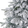 Artificial Christmas Tree White Synthetic 180 Cm Snow Frosted Flocked Hinged Branches Holiday