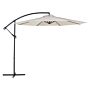 Garden Sun Parasol Beige Fabric Steel 300 Cm Weather Resistant