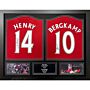 Arsenal Fc Bergkamp & Henry Signed Shirts (dual Framed)