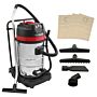 80l Industrial Vacuum, 4 Attachments & 4 Hoover Bags