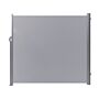 Side Awning Light Grey Polyester 180 X 300 Cm Fabric Shade Silver Aluminium Frame Retractable