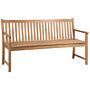 Garden Bench Light Acacia Wood 160 Cm Slatted Design Outdoor Patio