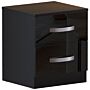 Hulio 2 Drawer Bedside Cabinet, Black