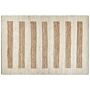 Area Rug Beige Jute And Cotton 200 X 300 Cm Cut Shuttle Paddle Handwoven Floor