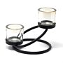 Centrepiece Iron Votive Candle Holder - 2 Cup Double Step