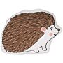 Kids Cushion Brown Cotton Fabric Hedgehog Shaped Pillow With Filling Soft Children's Toy