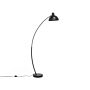 Floor Lamp Black Colour Metal 155 Cm Adjustable Lampshade