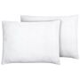 Set Of 2 Bed Pillows White Microfibre 50 X 60 Cm Soft