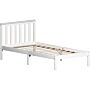 Milan Single Wooden Bed, Low Foot, White