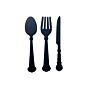 Black Three Piece Cutlery Wall Decoration 39cm