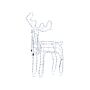 Outdoor Led Decoration White Metal 51 X 22 X 94 Cm Animated Reindeer Seasonal Accessory Garden Home Décor With Lights