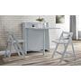 Helsinki Compact Folding Light Grey Dining Set