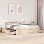 Vidaxl Bed Frame Without Mattress 180x200 Cm Super King Solid Wood Pine